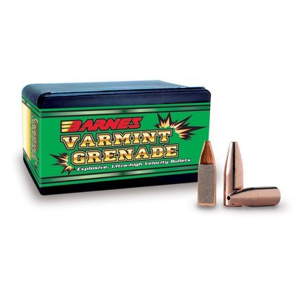 035-30171.jpg Barnes Varmint Grenade Bullets 22 Caliber (224 Diameter) 50 Grain Hollow Point Lead-Free - Image 1