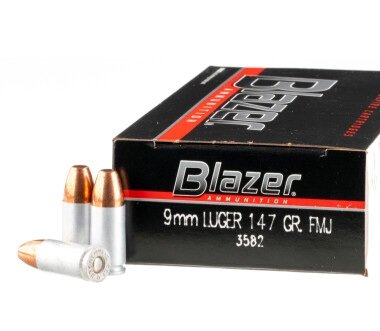 1000 Rounds of 147gr FMJ 9mm Ammo by Blazer