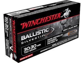 Winchester Ballistic Silvertip Ammunition 30-30 Winchester 150 Grain Rapid Controlled Expansion Polymer Tip Box of 20 good sale