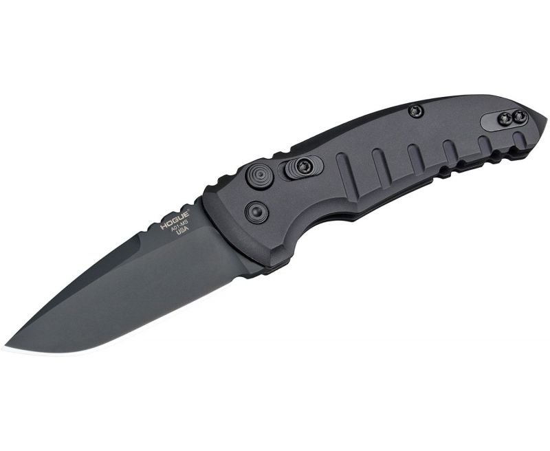 Hogue-A01-Microswitch-24116-743108241165.jpg Hogue A01-Microswitch Automatic Knife - 2.75" Plain Drop Point Blade with Deep Carry Clip - Image 1