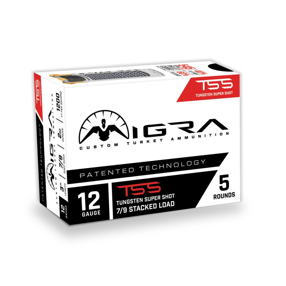 2026/08/1000366174.jpg Migra T1279200 TSS 12GA, 3", Stacked 7/9, 2oz, 1200 FPS, 5RD Per Box, 850040958904 - Image 1