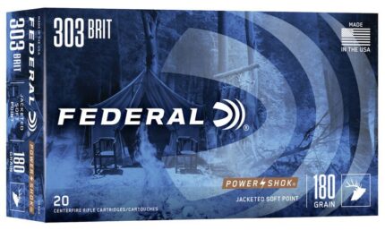 Federal 303AS Power Shok 303 British, 180GR, JSP, 20RD Per Box, 029465091422